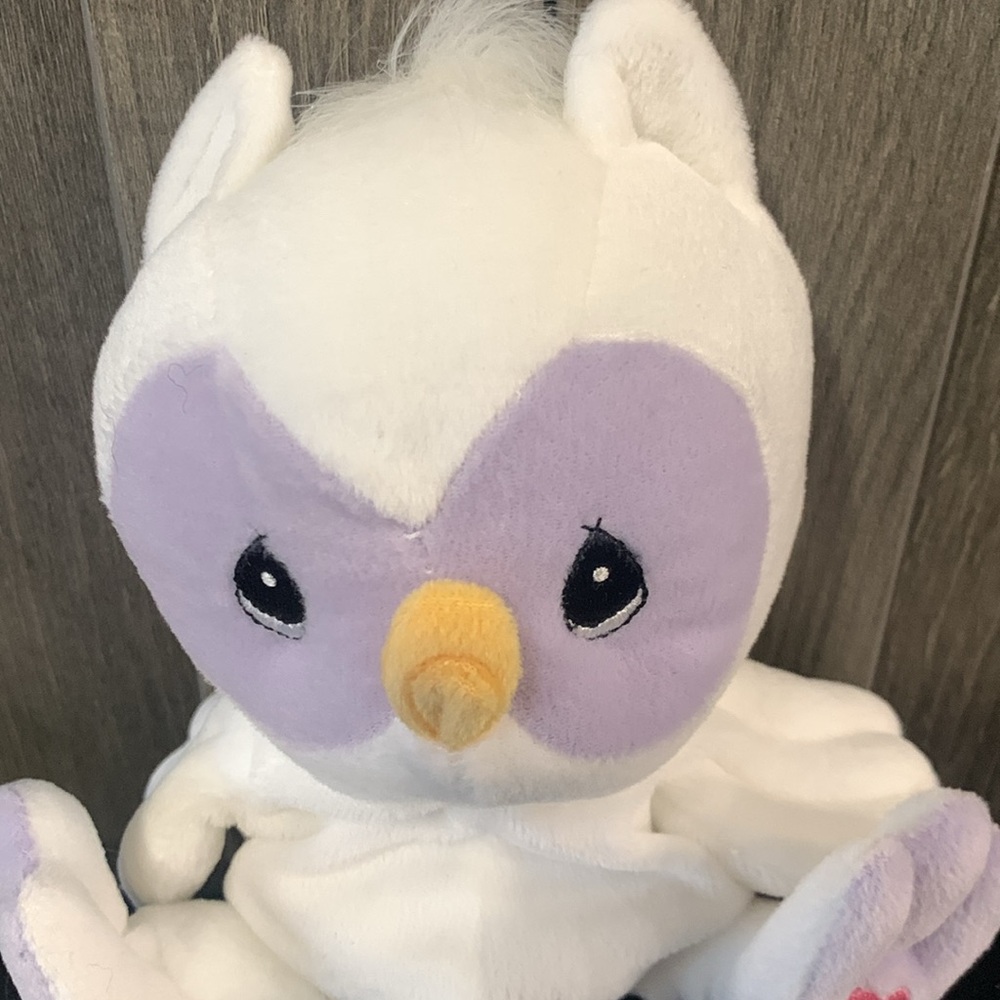 Retired Precious Moments Tender Tails White Owl Beanie With Tag Limited Edition - Picture 2 of 12